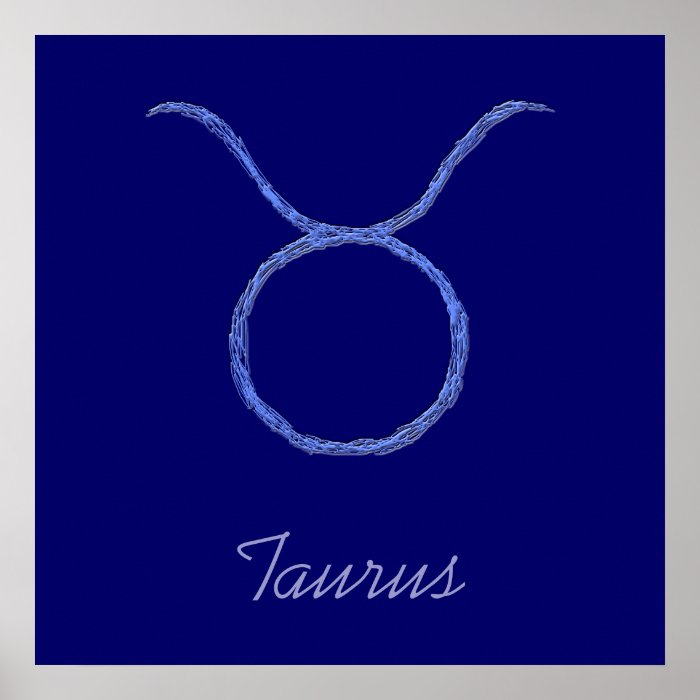 Taurus. Zodiac Astrology Signs. Print