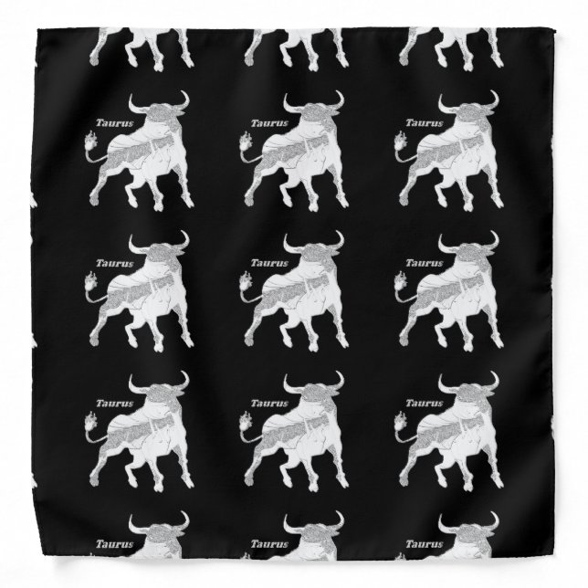 Taurus Zodiac Bandana (Front)