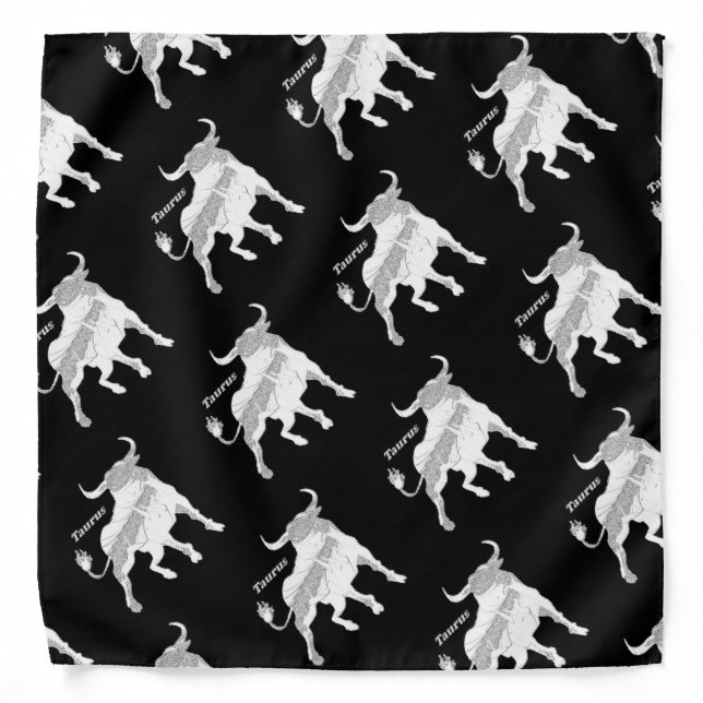 Taurus Zodiac Bandana (Front)