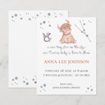 Taurus Zodiac Birth Announcement