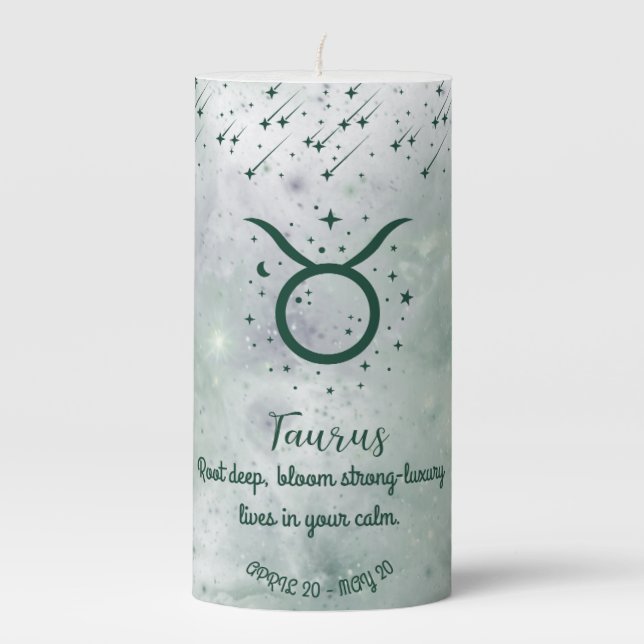 Taurus Zodiac Candle (Front)
