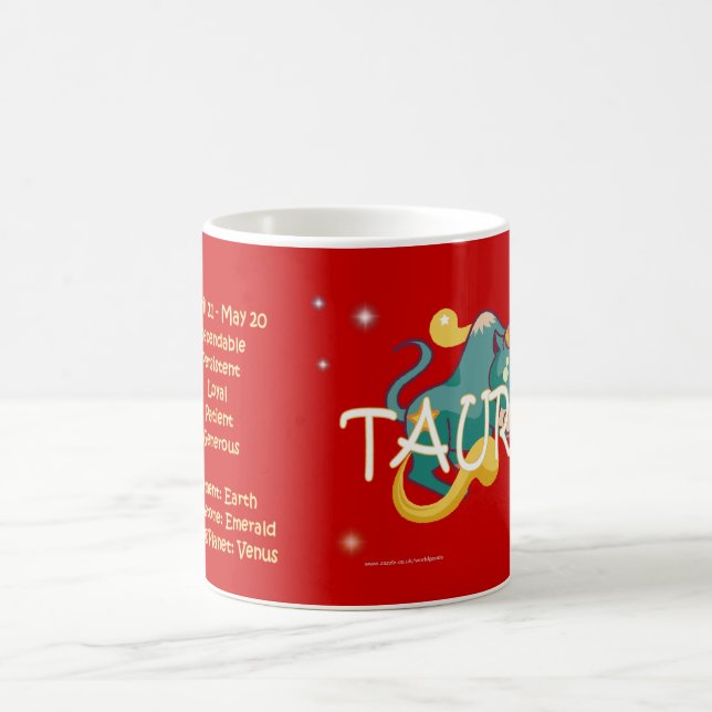 Taurus zodiac character coffee mug (Center)