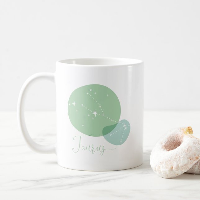 Taurus Zodiac  Coffee Mug (With Donut)