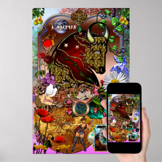 Taurus Zodiac Collage Poster Zazzle taurus-zodiac-collage-poster-zazzle