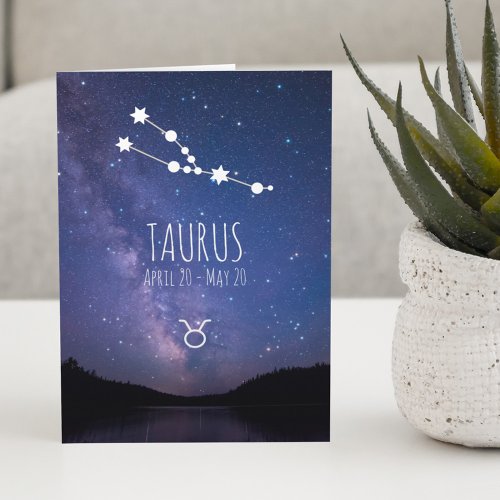 Taurus Zodiac Constellation  Astrology Card