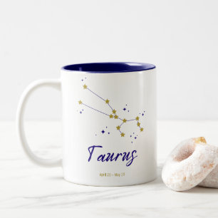 Taurus Zodiac Constellation Celestial Galaxy Stars Two-Tone Coffee Mug