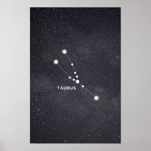 Taurus Zodiac Constellation Poster