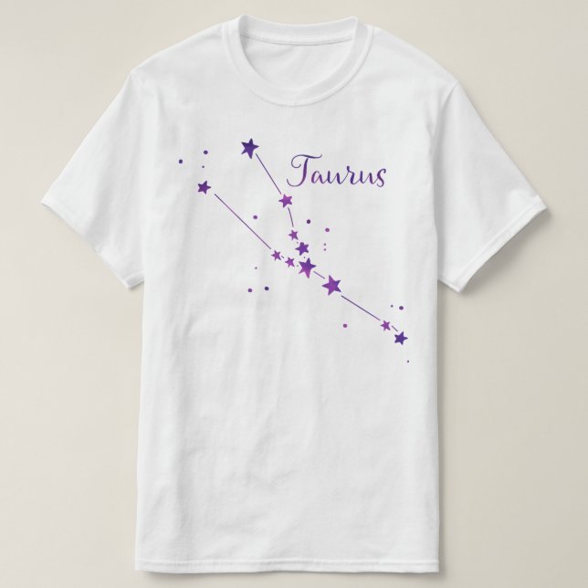 Taurus Zodiac Constellation T-shirt (Design Front)