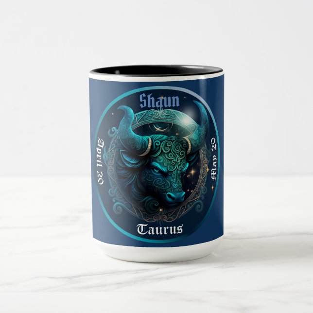 Taurus Zodiac Customizable Mug (Center)