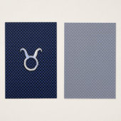 Taurus Zodiac Decor Navy Blue Carbon Fiber Print (Front & Back)