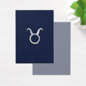Taurus Zodiac Decor Navy Blue Carbon Fiber Print (Desk)
