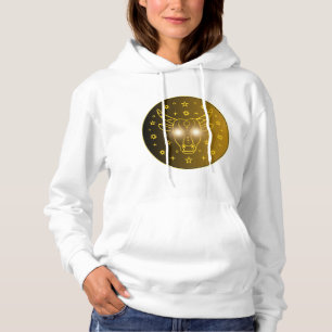 Taurus Zodiac Emblem   Minimal Celestial Symbol Hoodie