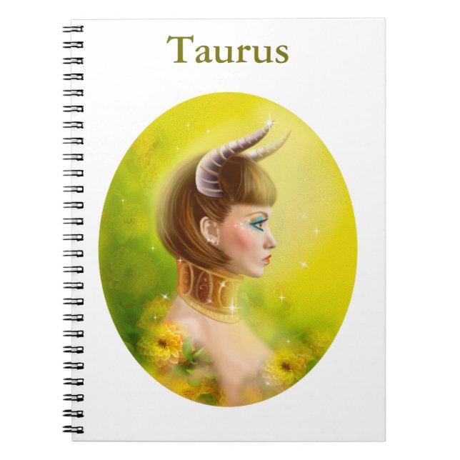 Taurus Zodiac Fantasy Notebook (Front)