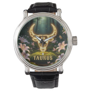 Taurus Zodiac Gift With Botanical Luxury Watch