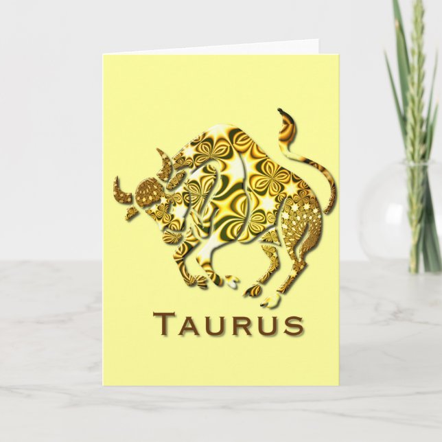 Taurus Zodiac Greeting Card (Front)