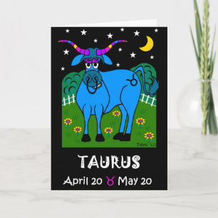 TAURUS ZODIAC GREETING CARD
