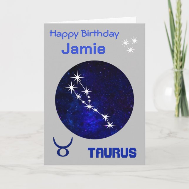 Taurus zodiac Horoscope card (Front)