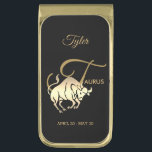Taurus  ♉ - Zodiac Horoscope - Personalize - Gold Gold Finish Money Clip<br><div class="desc">Money Clip. Taurus is the Second sign of the zodiac and includes all individuals born from April 20th - May 20th. Taurus Symbol is The Bull. Taurus Personality Traits are Affectionate, Ambitious, Loyal, Reliable and Stubborn. Taurus Birthstone is Emerald and Pisces Ruling Planet is Venus. ♉✔NOTE: ONLY CHANGE THE TEMPLATE...</div>