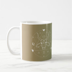 Taurus zodiac horoscope star sign gradient coffee mug