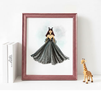 Taurus Zodiac Illustration – Hand Drawn Poster