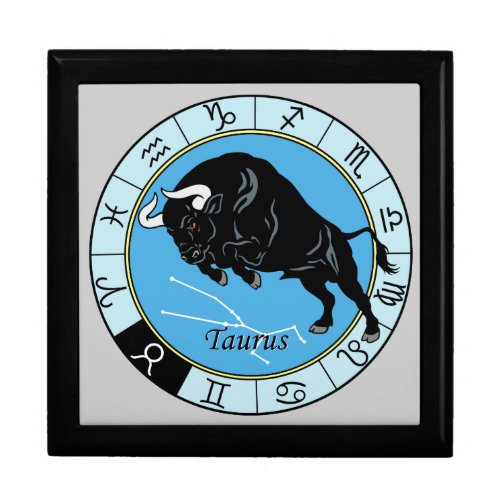 taurus zodiac jewelry box