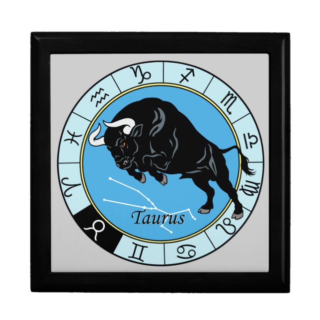 taurus zodiac jewelry box (Front)