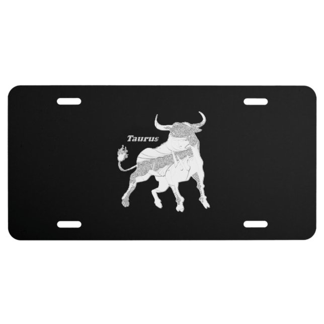 Taurus Zodiac License Plate (Front)