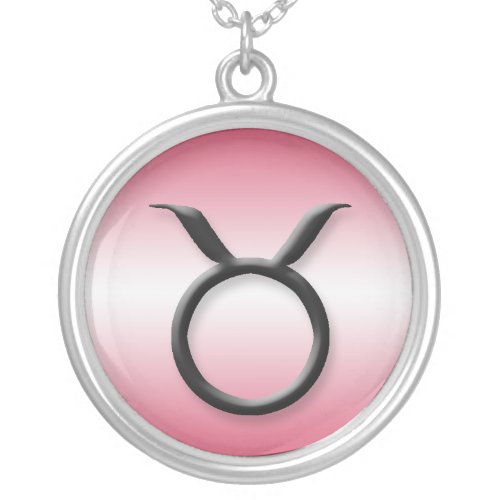 Taurus Zodiac Light Gradient Pink  Necklace