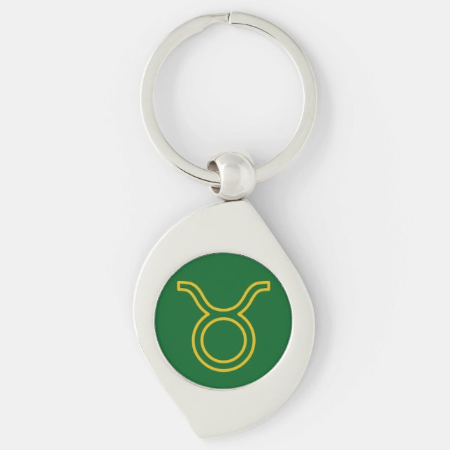 Taurus Zodiac Metal Keychain (Front)
