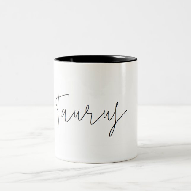 Taurus Zodiac Minimalist Mug (Center)
