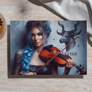 Taurus Zodiac Musician Violin Decoupage  Tissue Paper