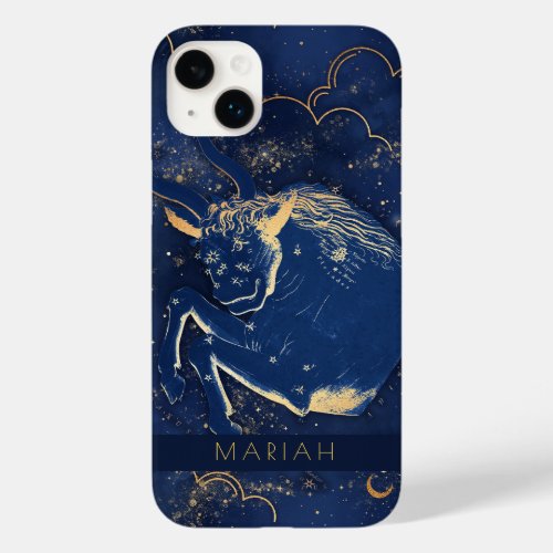 Taurus zodiac name gold and midnight blue   Case_Mate iPhone 14 plus case