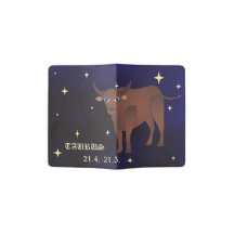 Taurus zodiac passport holder