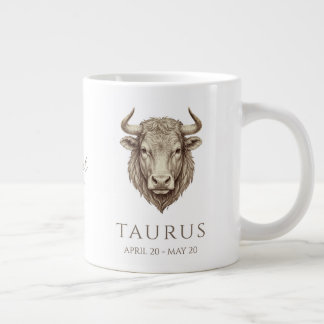 Taurus Zodiac Personalized Name & Birth Date Giant Coffee Mug