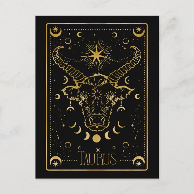Taurus zodiac  postcard (Front)