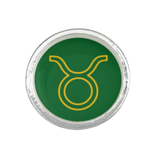 Taurus Zodiac Ring (Front)