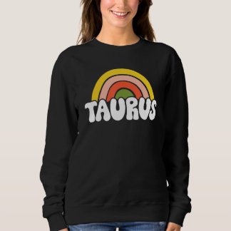 Taurus Zodiac Sign 70s Hippie Style Sweatshirt