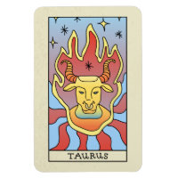 Taurus Zodiac Sign Abstract Art Vintage 