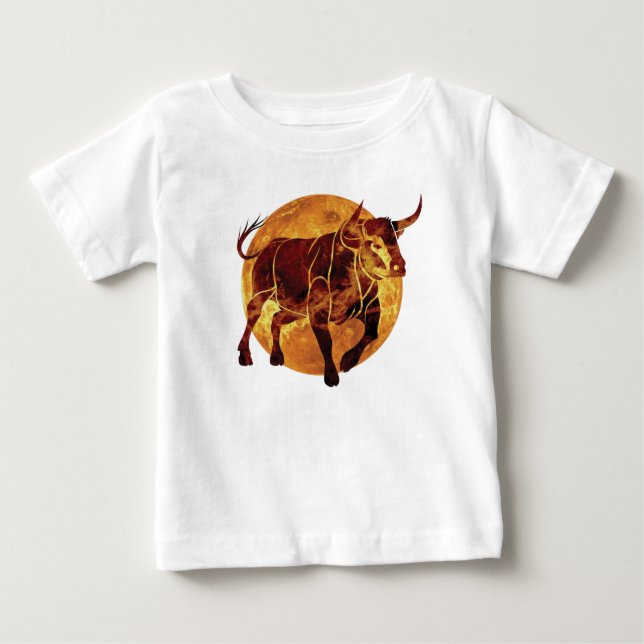 Taurus Zodiac Sign Baby T-Shirt (Front)
