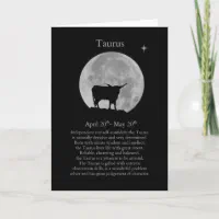 Taurus Zodiac Sign Birthday Card Zazzle