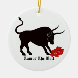 Taurus Zodiac Sign Ceramic Ornament
