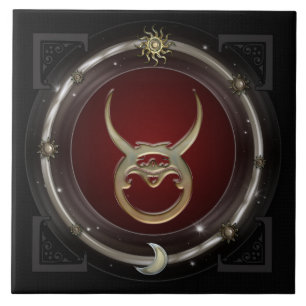 Taurus Zodiac Sign Ceramic Tile