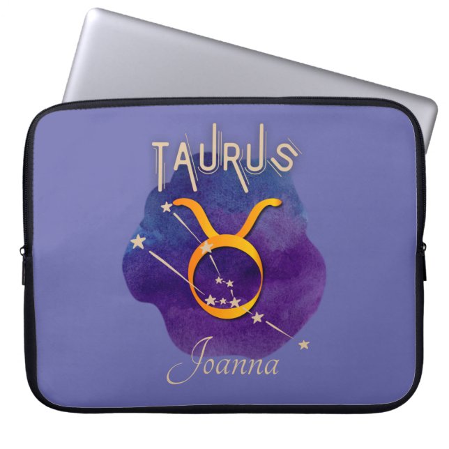 Taurus Zodiac Sign Constellation Laptop Sleeve (Front)