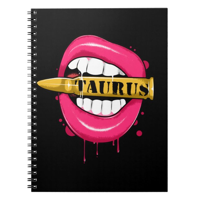 Taurus Zodiac Sign Girl Birthday April May Notebook (Front)