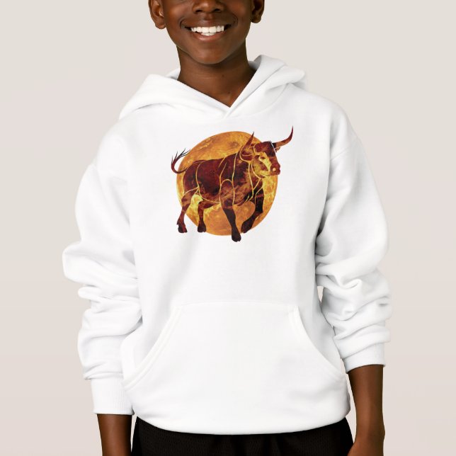 Taurus Zodiac Sign Hoodie (Front)