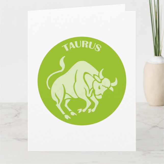 Taurus, Zodiac Sign, Horoscope, Astrology Card (Front)