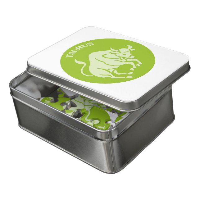 Taurus, Zodiac Sign, Horoscope, Astrology Jigsaw Puzzle (Lid Open)