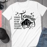 Taurus Zodiac Sign Horoscope Personality Traits T T-shirt at Zazzle