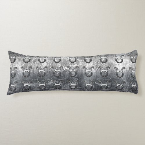 Taurus Zodiac Sign in Grunge Distressed Style Body Pillow