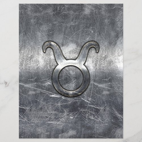 Taurus Zodiac Sign in Grunge Distressed Style Flyer
